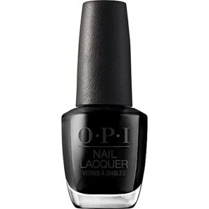 opi nail lacquer, opaque & vibrant crème finish black nail polish, up to 7 days of wear, chip resistant & fast drying, black onyx, 0.5 fl oz