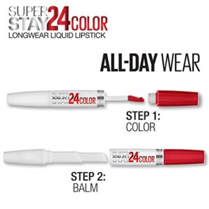 Maybelline Super Stay 24, 2-Step Liquid Lipstick Makeup, Long Lasting Highly Pigmented Color with Moisturizing Balm, Constant Cocoa, Brown, 1 Count