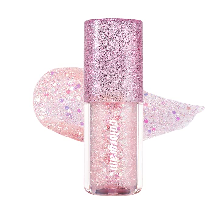 COLORGRAM Milk Bling Shadow - 02 Opal Flash | Pigmented Liquid Glitter Eyeshadow, Long-Lasting Shimmer type for Daily Makeup 0.11 fl.oz, 3.2g