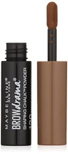 maybelline new york brow drama shaping chalk powder, medium brown, 0.035 fl. oz.