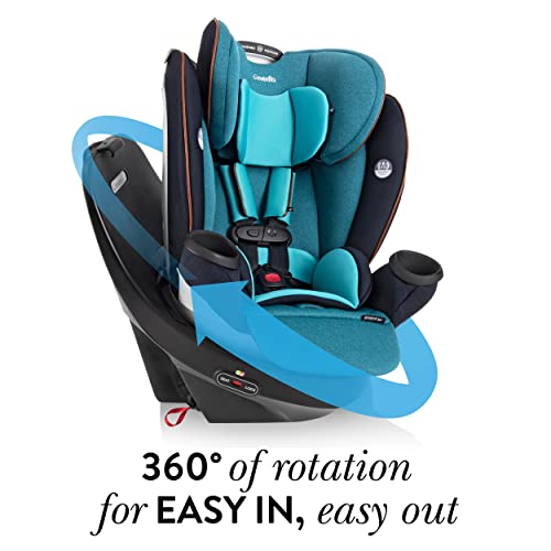 Evenflo Gold Revolve360 Rotational All-in-1 Convertible Car Seat Swivel Car Seat Rotating Car Seat for All Ages Swivel Baby Car Seat Mode Changing 4120Lb Car Seat and Booster Car Seat, Onyx