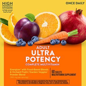 Nature's Way Alive! Adult Multivitamin, Ultra Potency Vitamin B to Support Daily Energy Metabolism*, 60 Tablets