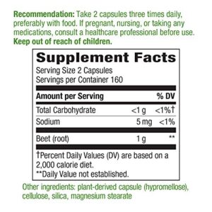 Nature's Way Beet Root, 1000 mg per serving, 320 Capsules