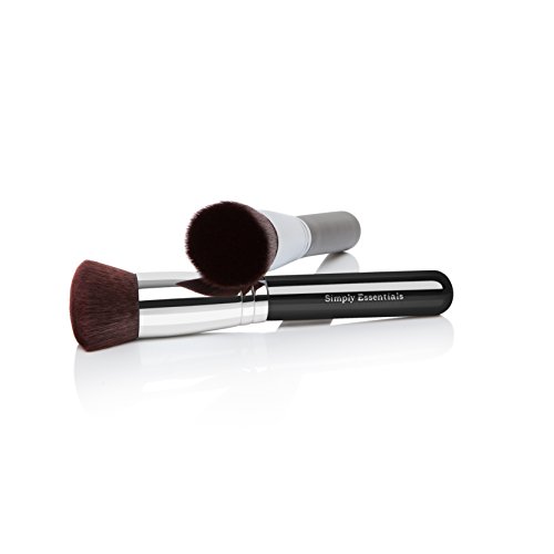 KABUKI PROFESSIONAL MAKEUP BRUSH With Big Flat Top for Liquid, Cream Mineral, & Powder Foundation & Face Cosmetics, Quality Design, Carrying Case & E-Book Included, Great For Gifts!