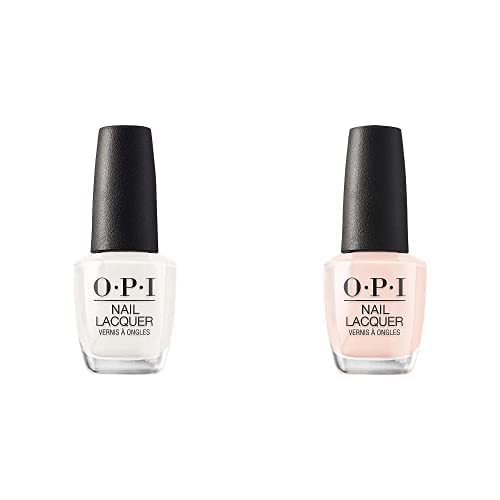 OPI Nail Lacquer, Bubble Bath & Funny Bunny Bundle, Nude Nail Polish, 0.5 fl oz