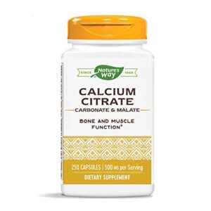 nature’s way calcium citrate complex, 500 mg per serving, 250 capsules