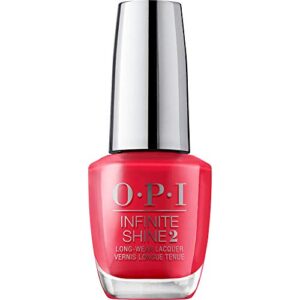 opi infinite shine 2 long-wear lacquer, we seafood and eat it, red long-lasting nail polish, lisbon collection, 0.5 fl oz
