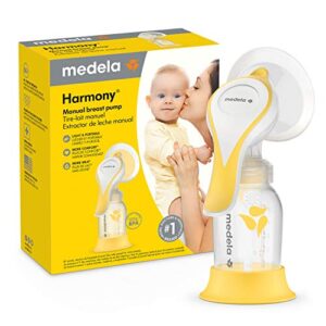 medela manual breast pump | harmony single hand breast pump with flex breast shields for more comfort and expressing more milk