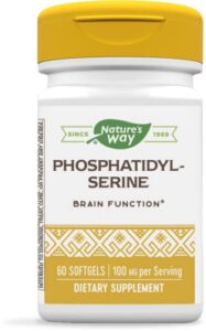 nature’s way phosphatidylserine, for brain function*, 100 mg per serving, 60 softgels