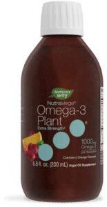 nature’s way nutravege extra-strength omega-3 plant based liquid supplement- vegan- cranberry orange flavored, 6.8 oz