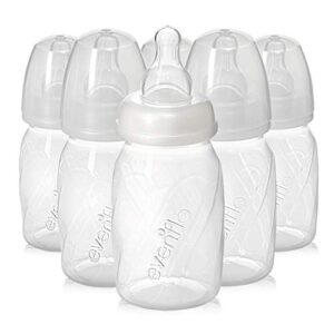 evenflo feeding premium proflo vented plus polypropylene baby, newborn and infant bottles – helps reduce colic – clear, 4 ounce (pack of 6)