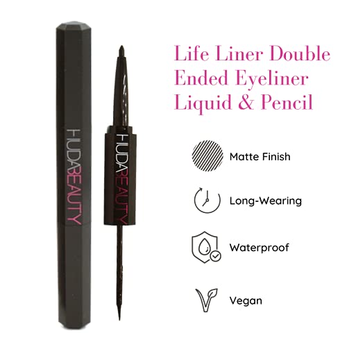 HUDA BEAUTY Life Liner Double Ended Eyeliner Liquid & Pencil