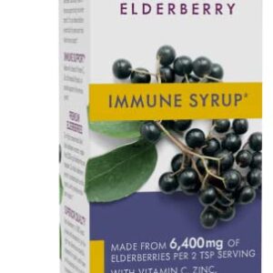 Nature's Way Sambucus Elderberry Immune Syrup with Vitamin C, Echinacea, & Zinc, Immune Support*, 4 Fl. Oz. (Packaging May Vary)