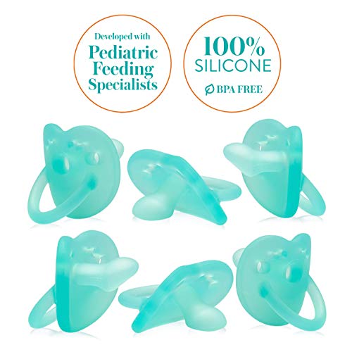 Evenflo Balance + Orthodontic Pacifier (6 Months+, 6pk, Aqua)