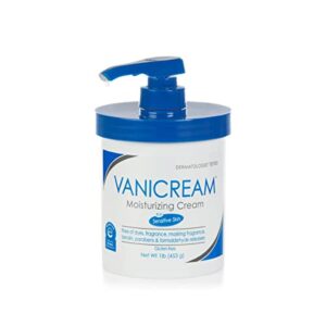 vanicream moisturizing skin cream with pump dispenser – 16 fl oz (1 lb) – moisturizer formulated without common irritants for those with sensitive skin