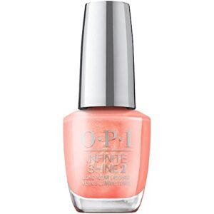opi infinite shine long-wear lacquer, data peach, pink opi long-lasting nail polish, me myself and opi spring ‘23 collection, 0.5 fl oz.