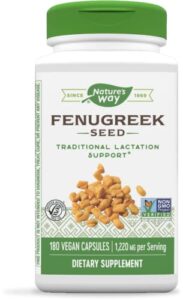 nature’s way fenugreek seed, promotes healthy lactation*, vegan, 180 capsules