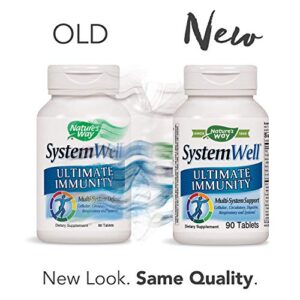 Nature's Way Systemwell Ultimate Immunity, Multi-System Support* with Vitamins C, A, & D, Zinc, and Selenium, 90 Tablets