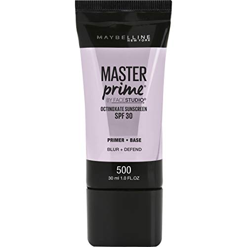 Maybelline New York Facestudio Master Prime Primer Makeup, Blur+ Defend, 1 Fl Oz (1 Count)