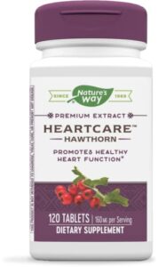 nature’s way heart care hawthorn extract, supports healthy heart function*, 120 tablets