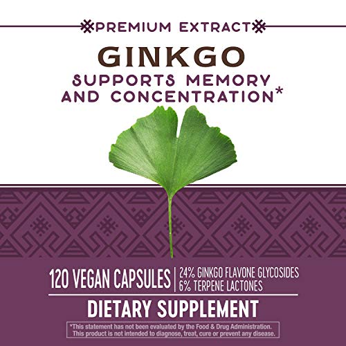 Nature's Way Premium Extract Ginkgo, Memory and Concentration*, 120 Capsules