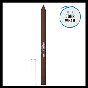 Maybelline TattooStudio Long-Lasting Sharpenable Eyeliner Pencil, Glide on Smooth Gel Pigments with 36 Hour Wear, Waterproof, Smooth Walnut, 1 Count