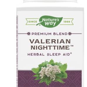 Nature’s Way Valerian Nighttime, Herbal Sleep Aid*, 320 mg per Serving of Valerian Extract, Gluten-Free, 100 Tablets