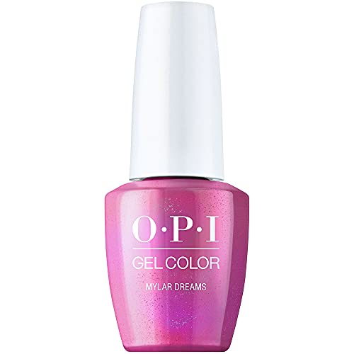 OPI GelColor, Mylar Dreams, Red Gel Nail Polish, Holiday'21 Celebration Collection, 0.5 fl. oz.