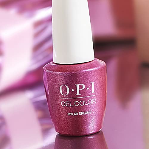 OPI GelColor, Mylar Dreams, Red Gel Nail Polish, Holiday'21 Celebration Collection, 0.5 fl. oz.