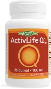 nature’s way activlife q10 ubiquinol 100 mg, 60 softgels