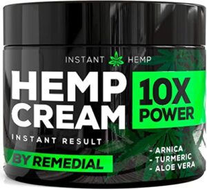 remedial pax instant hеmp cream – soothes discomfort in muscles joints nerves back neck knees shoulders hips – maximum joint support – msm turmeric and arnica – all-natural formula – made in usa
