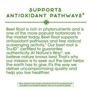 Nature's Way Beet Root 1000 mg, 100 Vegetarian Capsules, Pack of 2