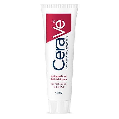 CeraVe Hydrocortisone Cream 1% | Anti-Itch Cream with Temporarily Relief from Rashes with Eczema-Prone & Dry Skin | Itch Relief Cream | Fragrance Free | 1 Ounce