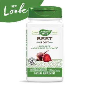 Nature's Way Beet Root 500 mg, 100 Vegetarian Capsules, Pack of 3