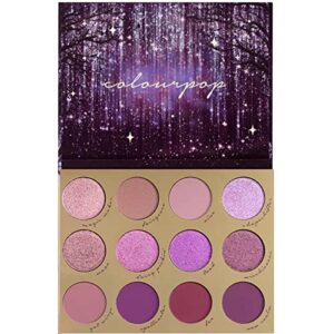 colourpop enchanted eyeshadow palette matte shimmery metallic cruelty-free purples pinks