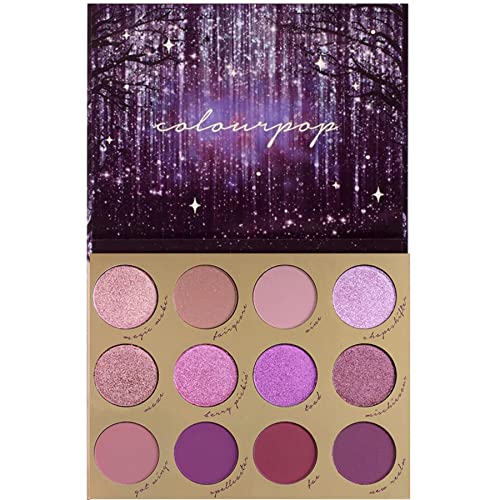 Colourpop Enchanted Eyeshadow Palette Matte Shimmery Metallic Cruelty-Free Purples Pinks