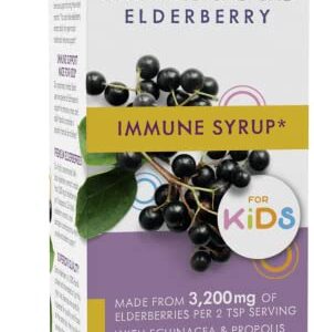 Nature's Way Sambucus Elderberry Immune Syrup for Kids with Echinacea & Propolis, Immune Support*, Berry Flavored, 4 Fl. Oz.