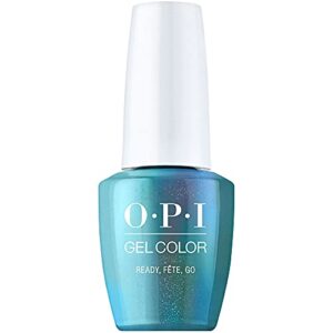 opi gelcolor, ready, fête, go, blue gel nail polish, holiday’21 celebration collection, 0.5 fl. oz.
