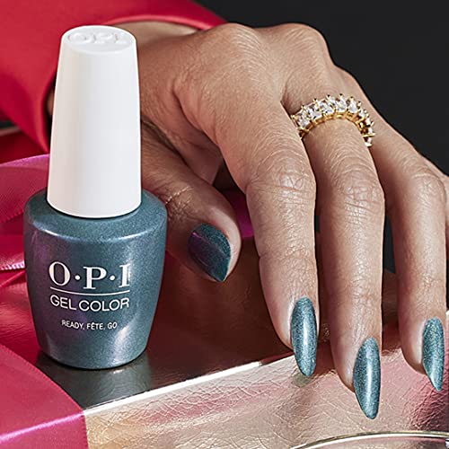 OPI GelColor, Ready, Fête, Go, Blue Gel Nail Polish, Holiday'21 Celebration Collection, 0.5 fl. oz.