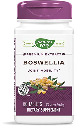 Nature's Way Standardized Boswellia, 40% Boswellic Acids per Serving, TRU-ID Certified, Vegetarian, 60 Tablets, Pack of 2