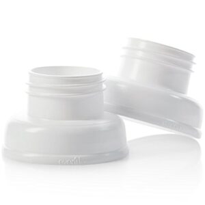 evenflo feeding breast pump adapter to balance plus wide neck baby bottle (pack of 2), white (5142112)