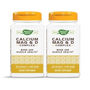 nature’s way calcium, magnesium & vitamin d, 250 capsules, pack of 2