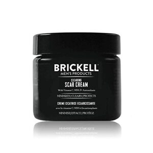 brickell men’s clearing scar cream for men, natural and organic scar clearing cream to reduce the appearance of scars and even skin pigmentation, 2 ounces, scented