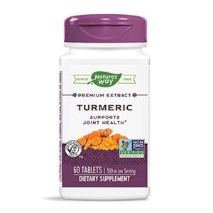 nature’s way premium turmeric extract, joint health support* supplement, vegan, 60 tablets