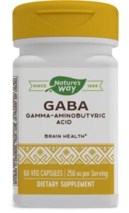 nature’s way gaba gamma-aminobutyric acid, supports brain health*, 60 capsules