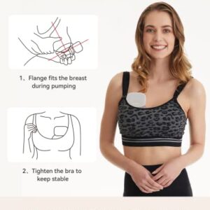 Momcozy S9 Double Wearable Breast Pump, Hands-Free Breast Pump, Portable Electric Breast Pump with 2 Mode & 5 Levels, Painless Breastfeeding Breastpump Can Be Worn in-Bra, 24mm Grey