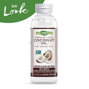 Nature's Way Premium Liquid Coconut Oil, Pure Source of MCTs, Cold Pressed, 10 Fl. Oz