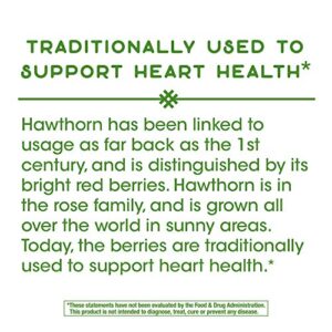 Nature's Way Premium Herbal Hawthorn Berries 1,530 mg per Serving, 180 Vegetarian Capsules (2 Pack)