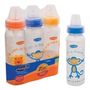 Even Flo Best For Baby 1338311 8 Oz Bottle With Standard Nipple Assorted Colors 3 Count