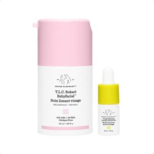 drunk elephant t.l.c. sukari babyfacial. aha/bha face mask for great skin clarity, texture and tone for a youthful radiance (1.69 fl oz)